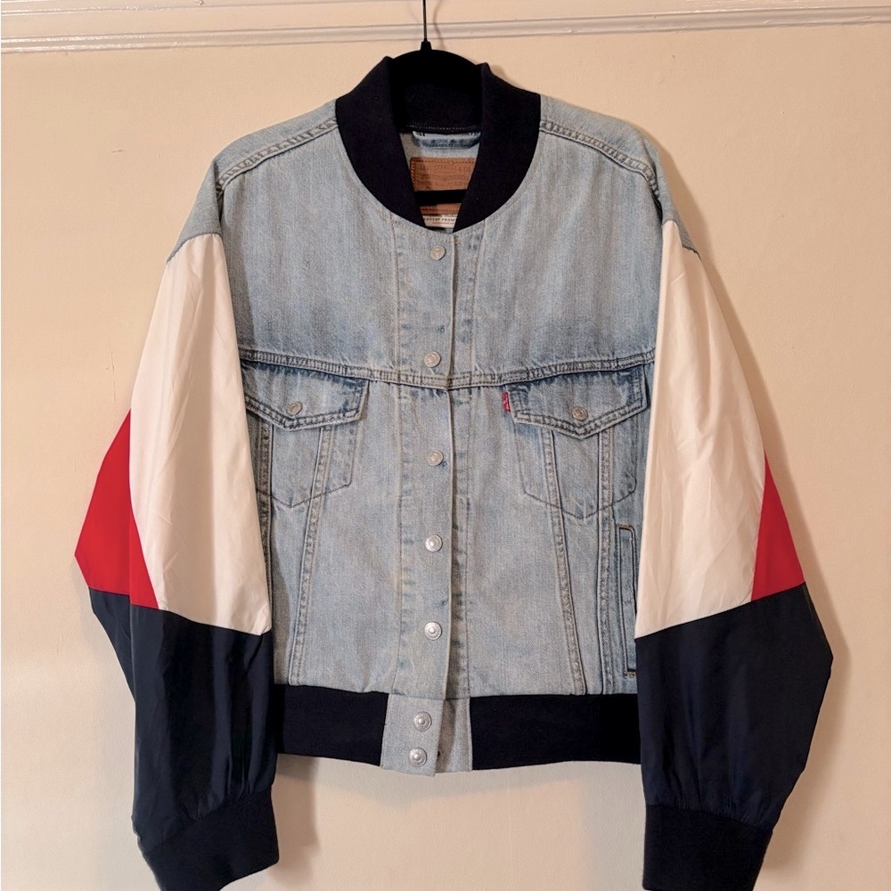 Levi's Women's Denim Jacket with Colorblock Sleeves
